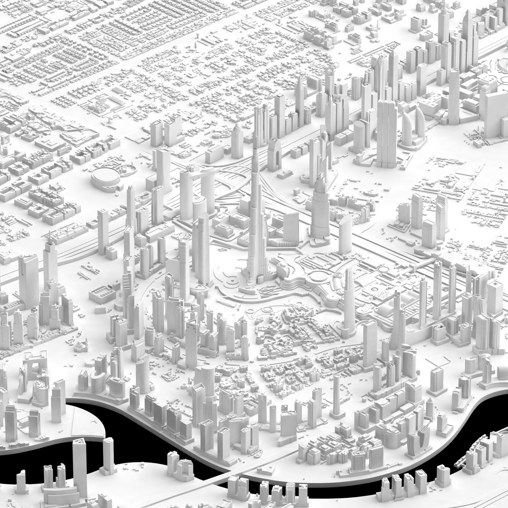 Dubai CITYWALL 3D City Model search_hidden, Wall - CITYFRAMES