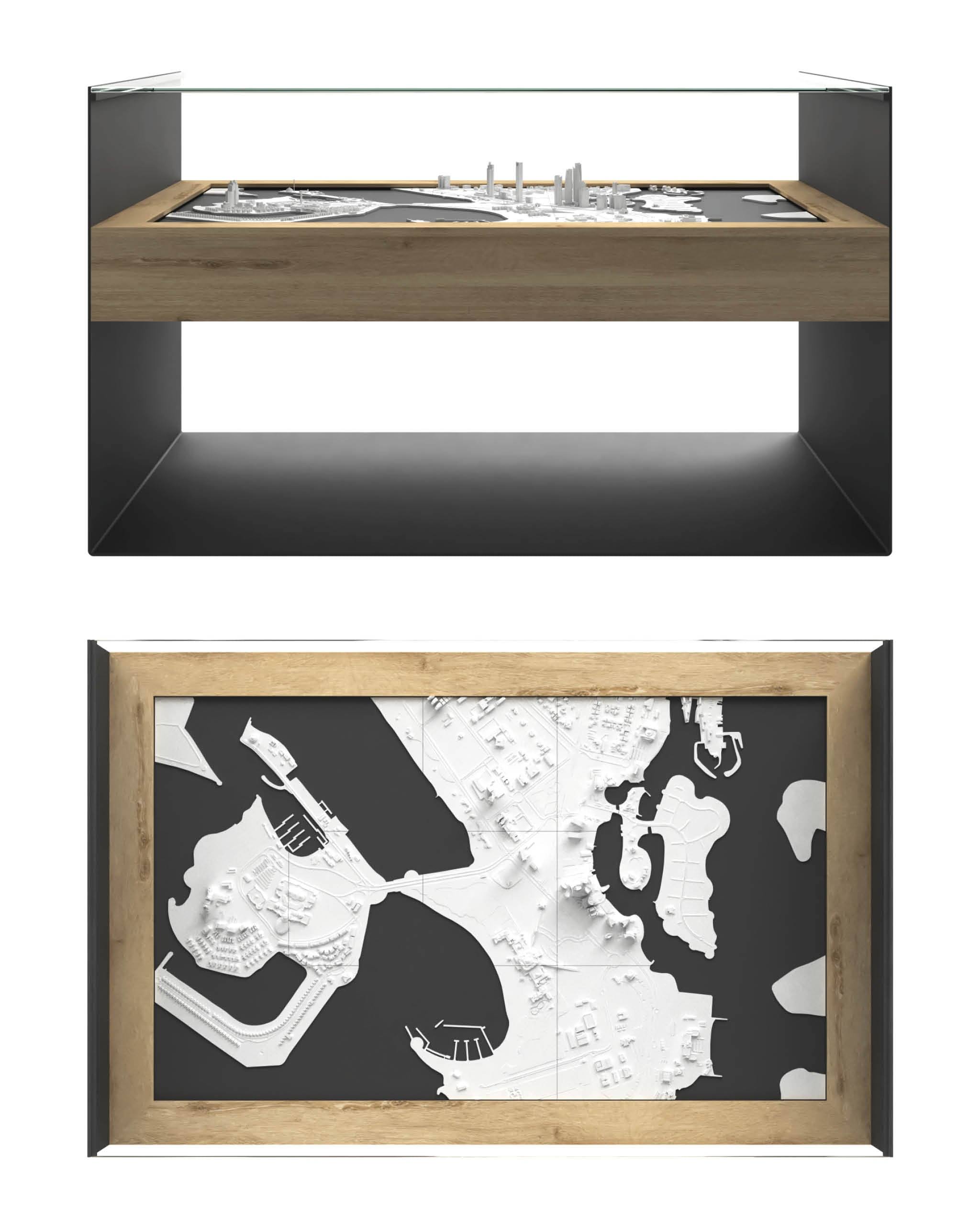 BLOK Wide Coffee Table 3D City Model BLOK - CITYFRAMES