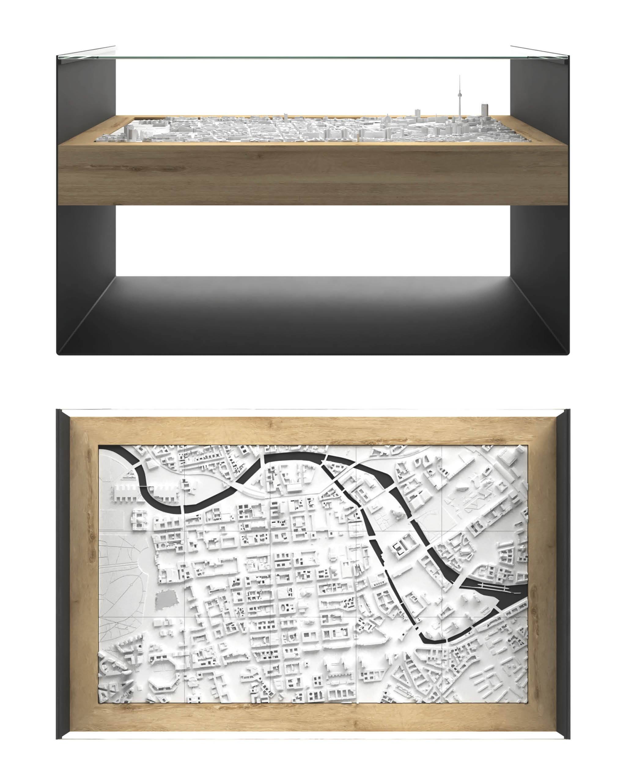 BLOK Wide Coffee Table 3D City Model BLOK - CITYFRAMES