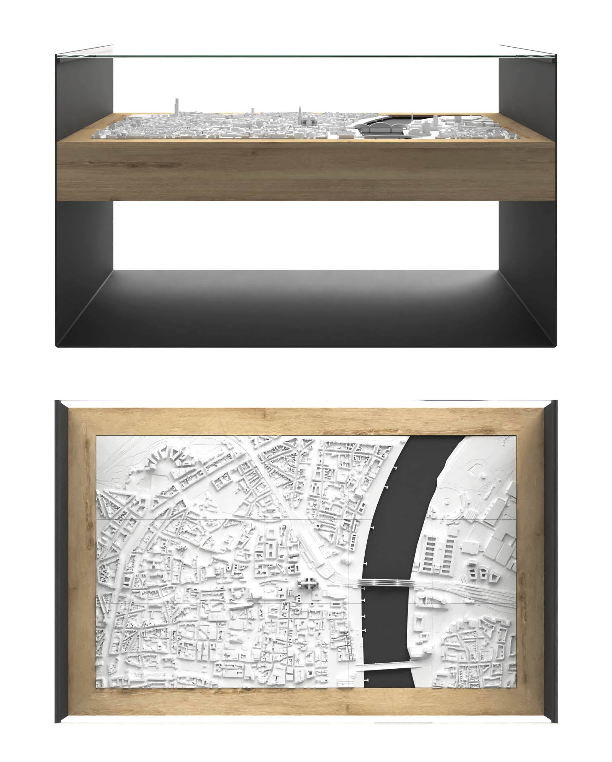 BLOK Wide Coffee Table 3D City Model BLOK - CITYFRAMES