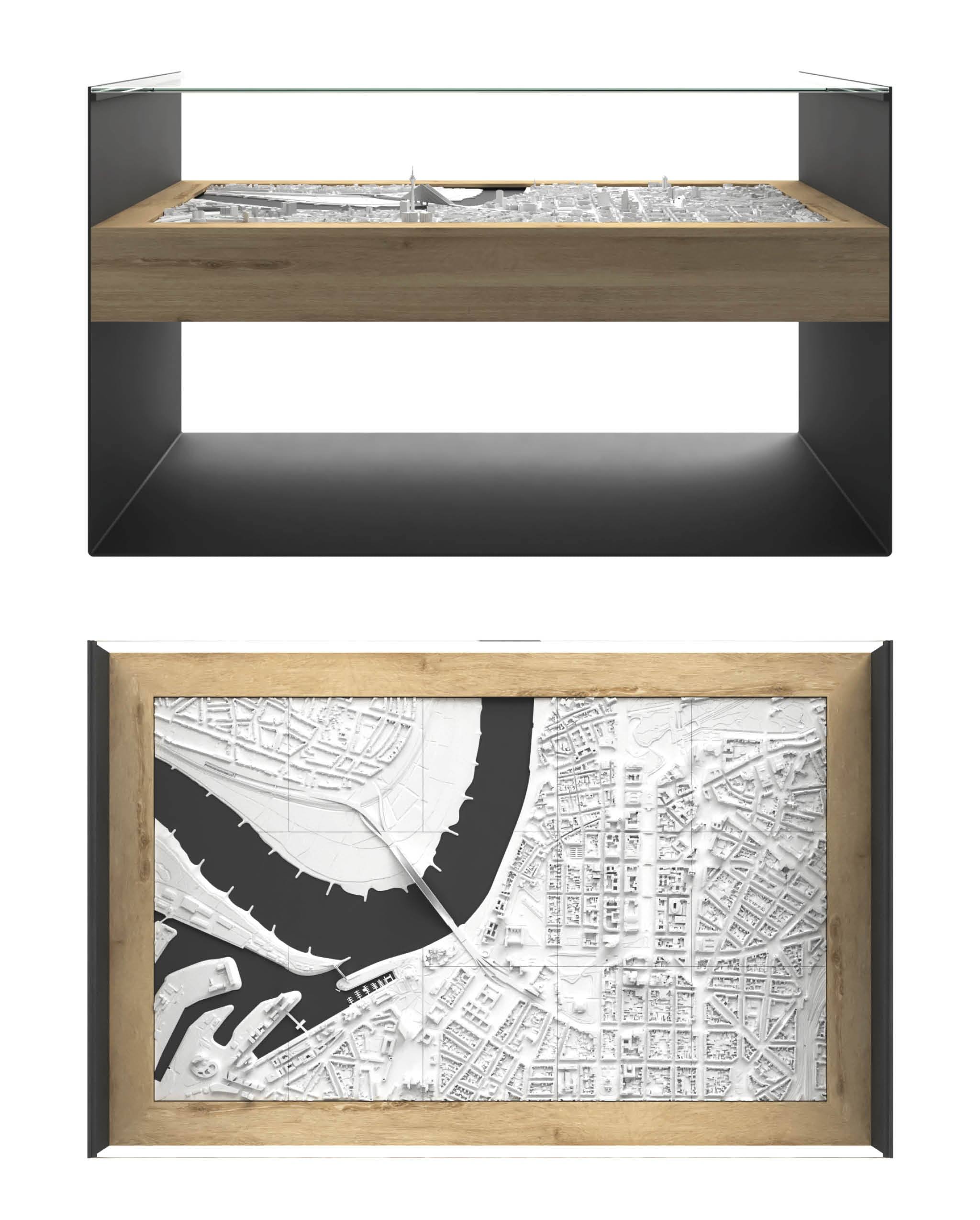 BLOK Wide Coffee Table 3D City Model BLOK - CITYFRAMES