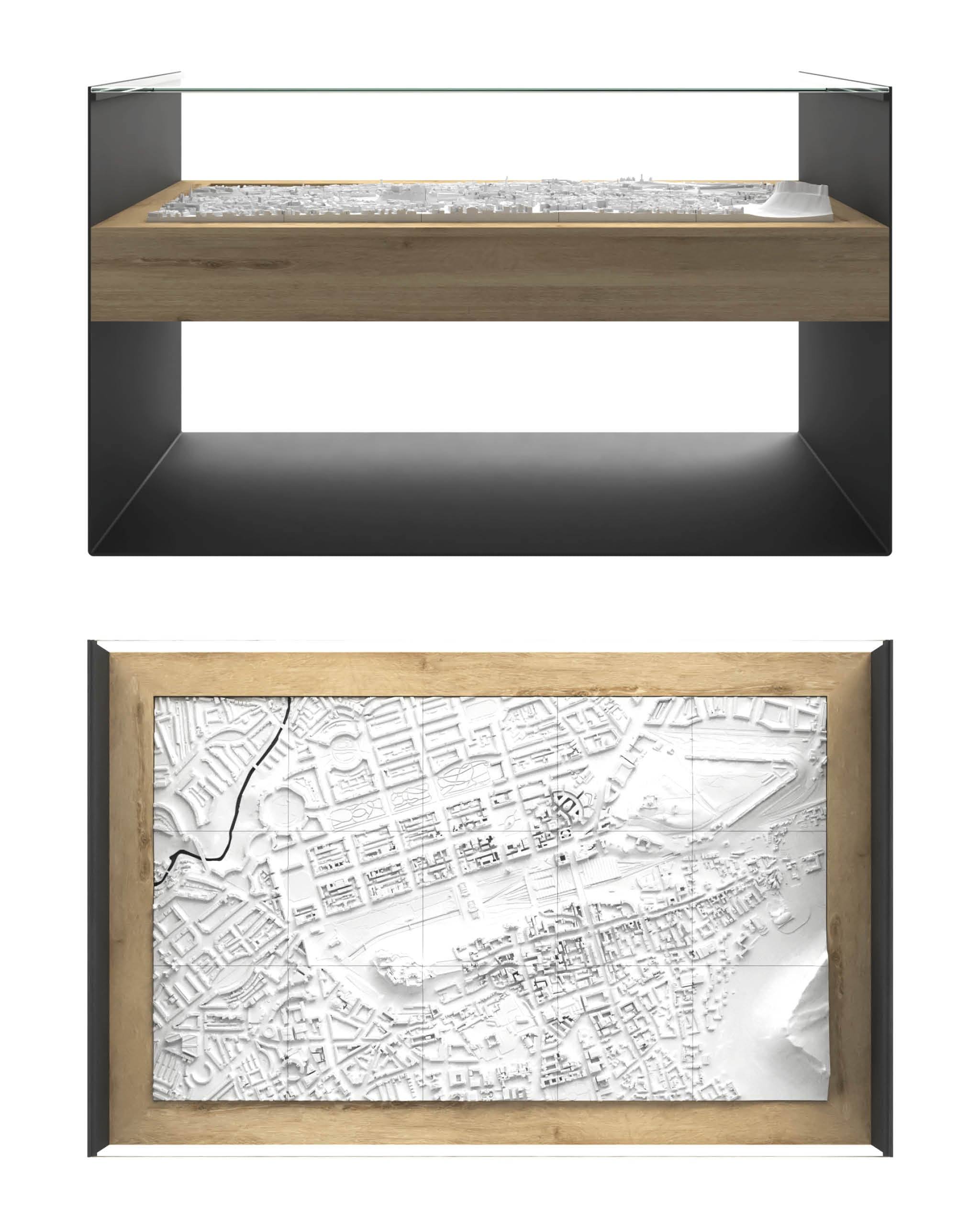 BLOK Wide Coffee Table 3D City Model BLOK - CITYFRAMES