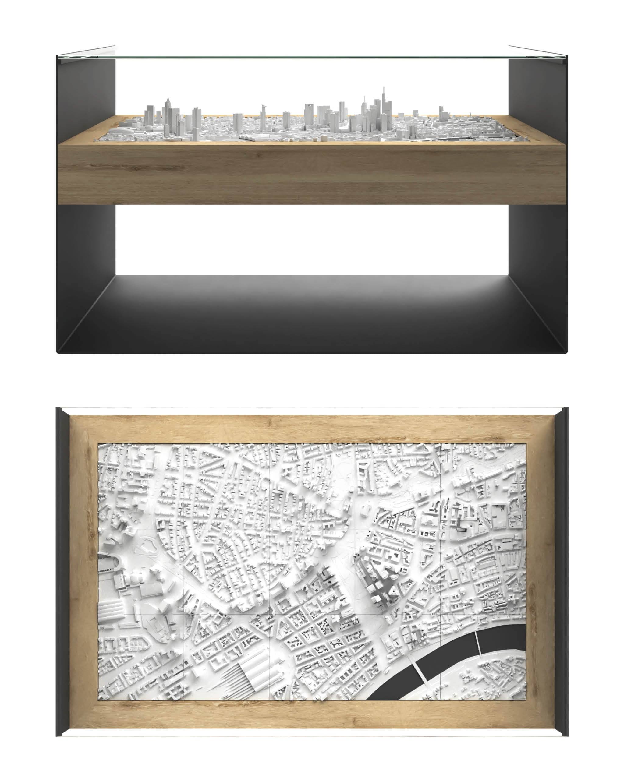 BLOK Wide Coffee Table 3D City Model BLOK - CITYFRAMES