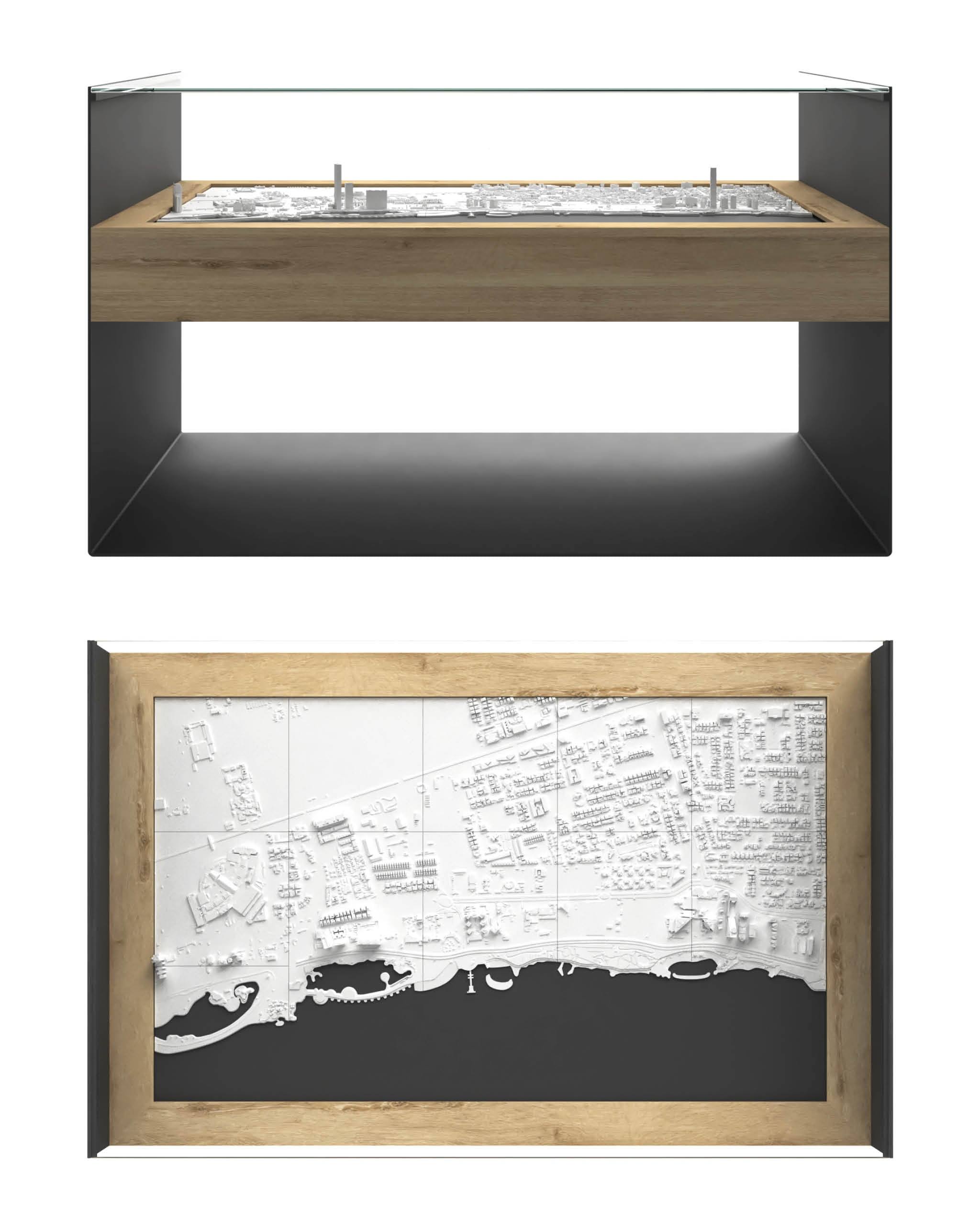 BLOK Wide Coffee Table 3D City Model BLOK - CITYFRAMES