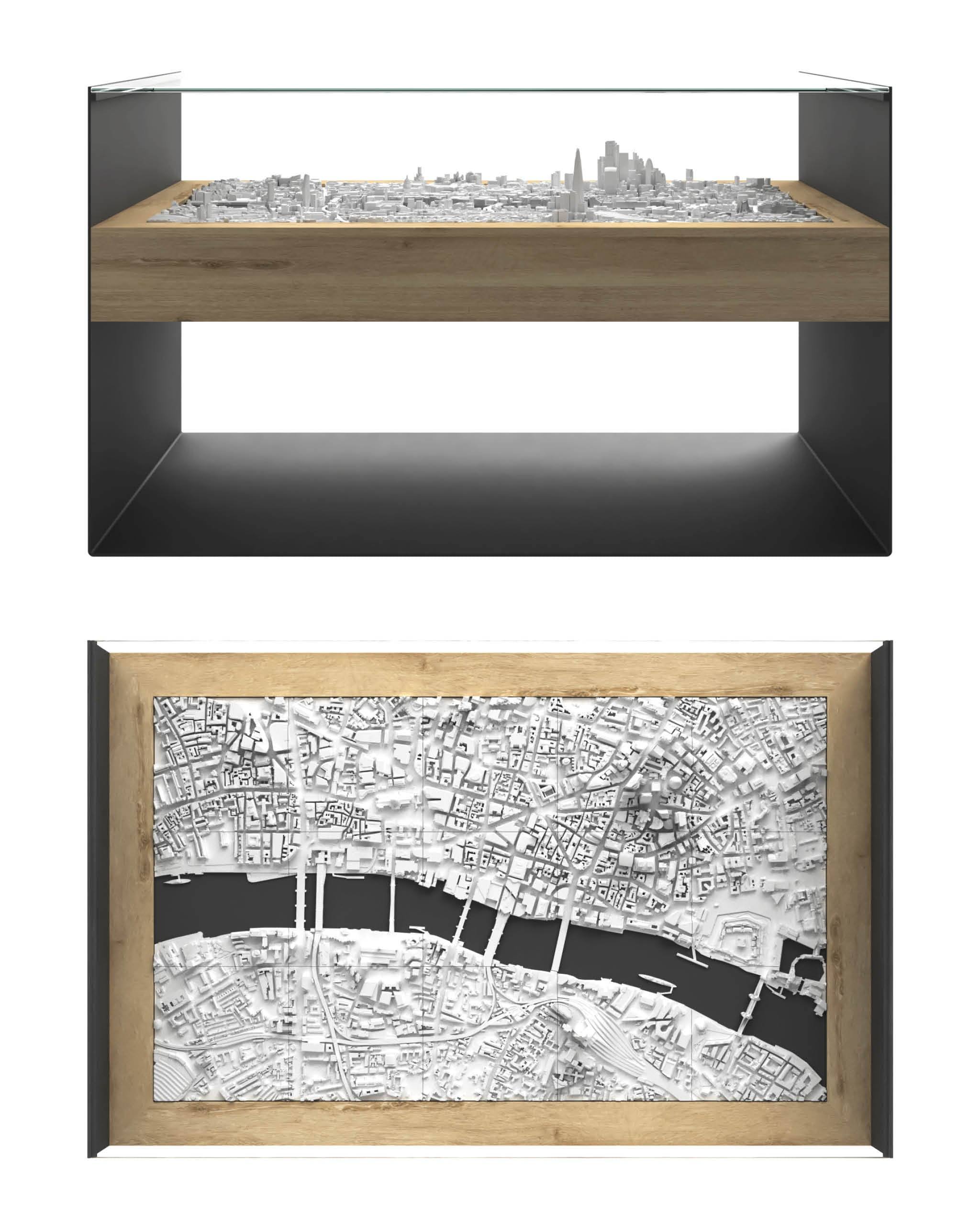 BLOK Wide Coffee Table 3D City Model BLOK - CITYFRAMES