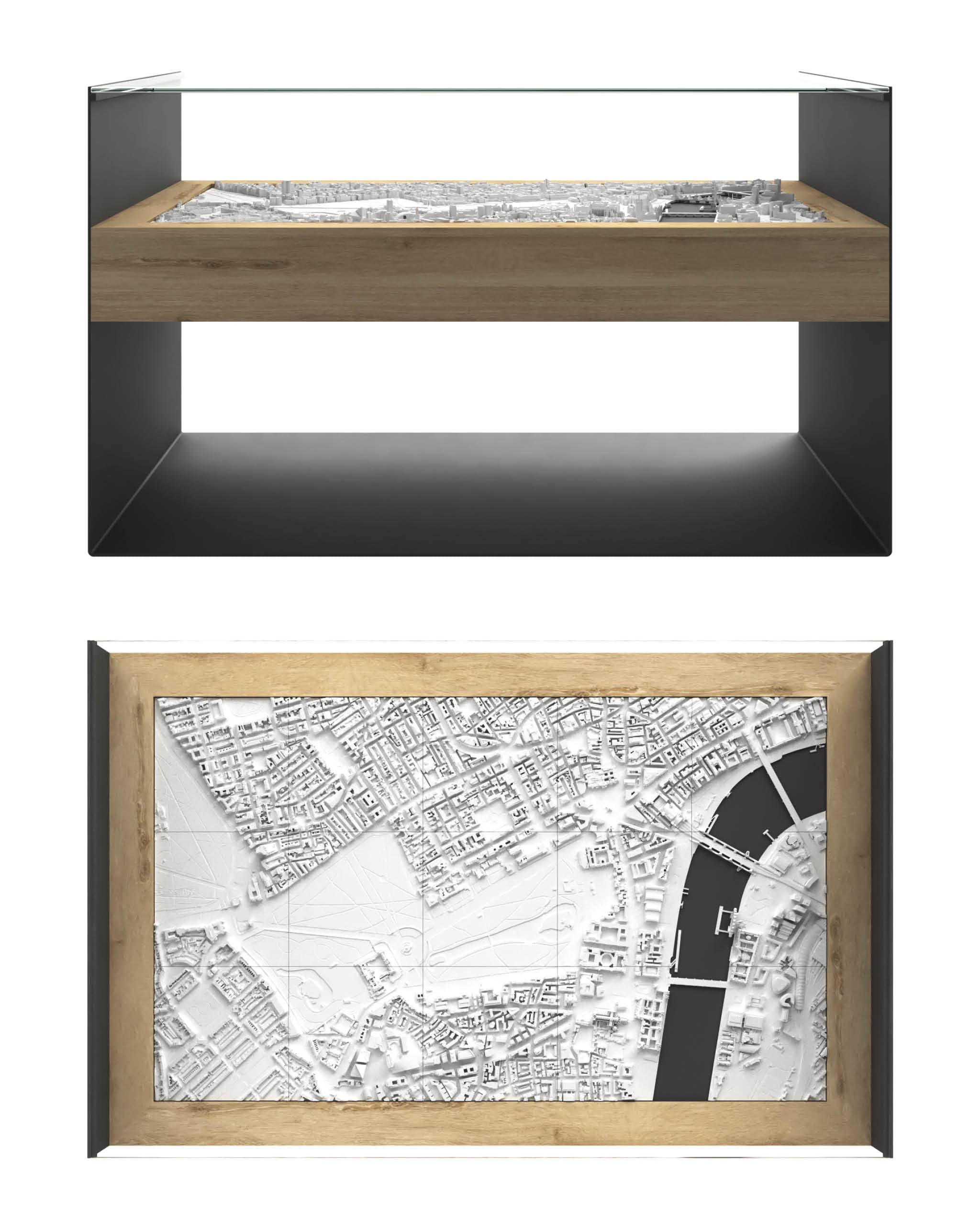 BLOK Wide Coffee Table 3D City Model BLOK - CITYFRAMES