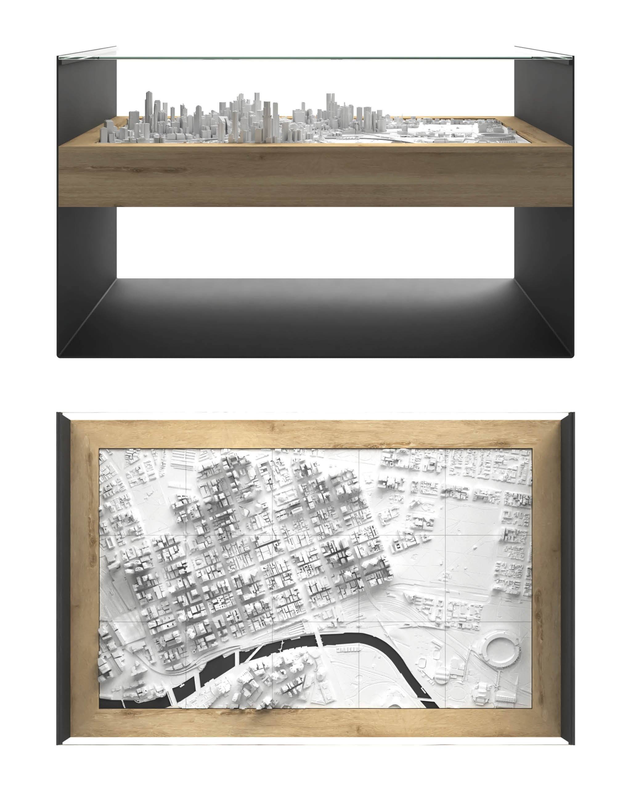 BLOK Wide Coffee Table 3D City Model BLOK - CITYFRAMES