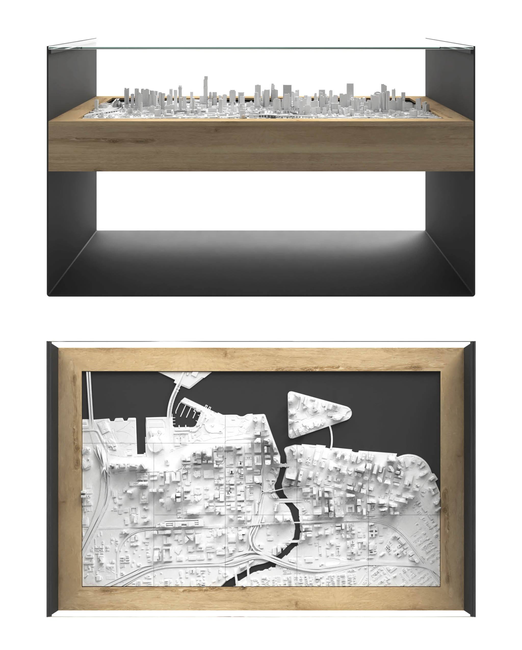 BLOK Wide Coffee Table 3D City Model BLOK - CITYFRAMES