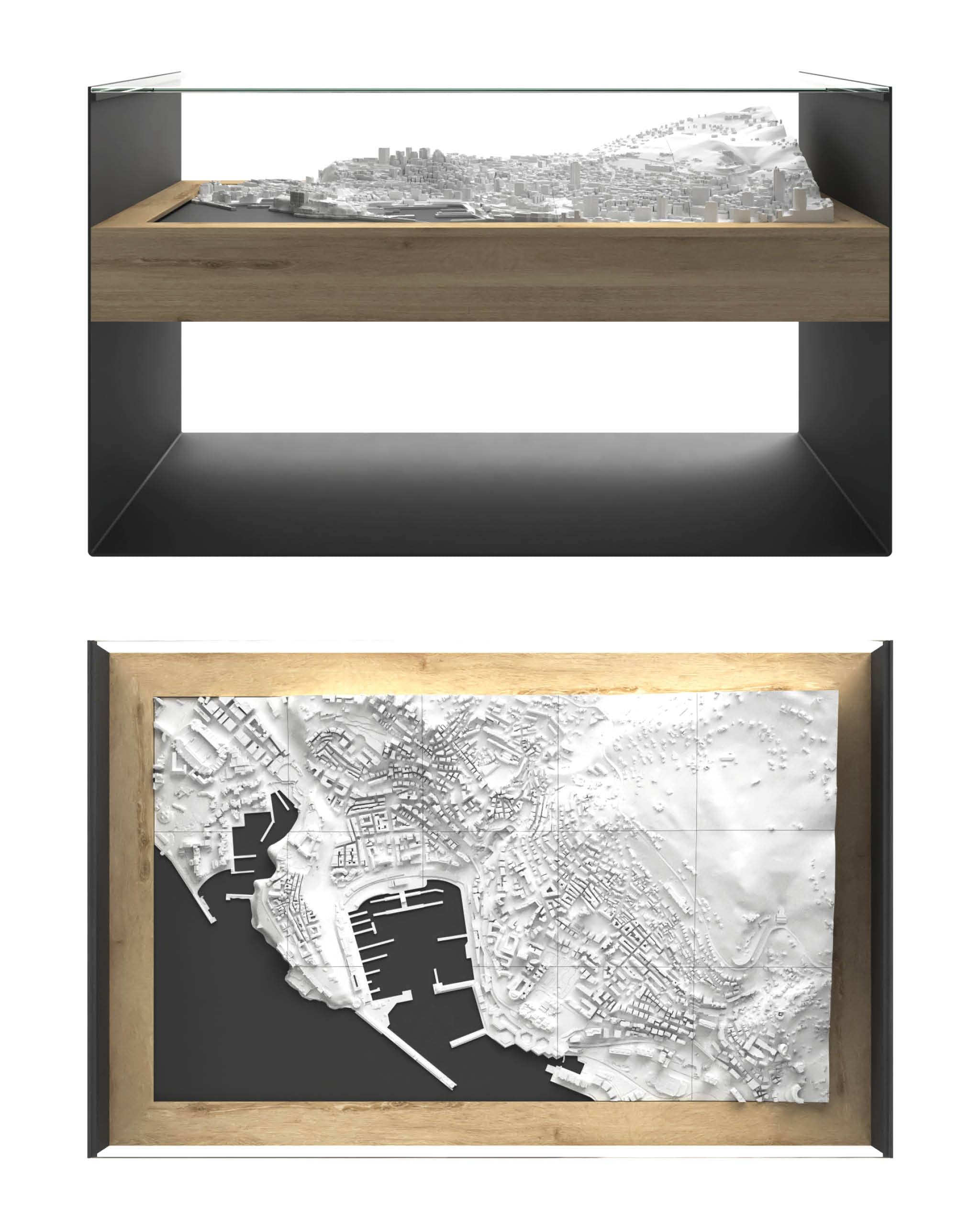 BLOK Wide Coffee Table 3D City Model BLOK - CITYFRAMES