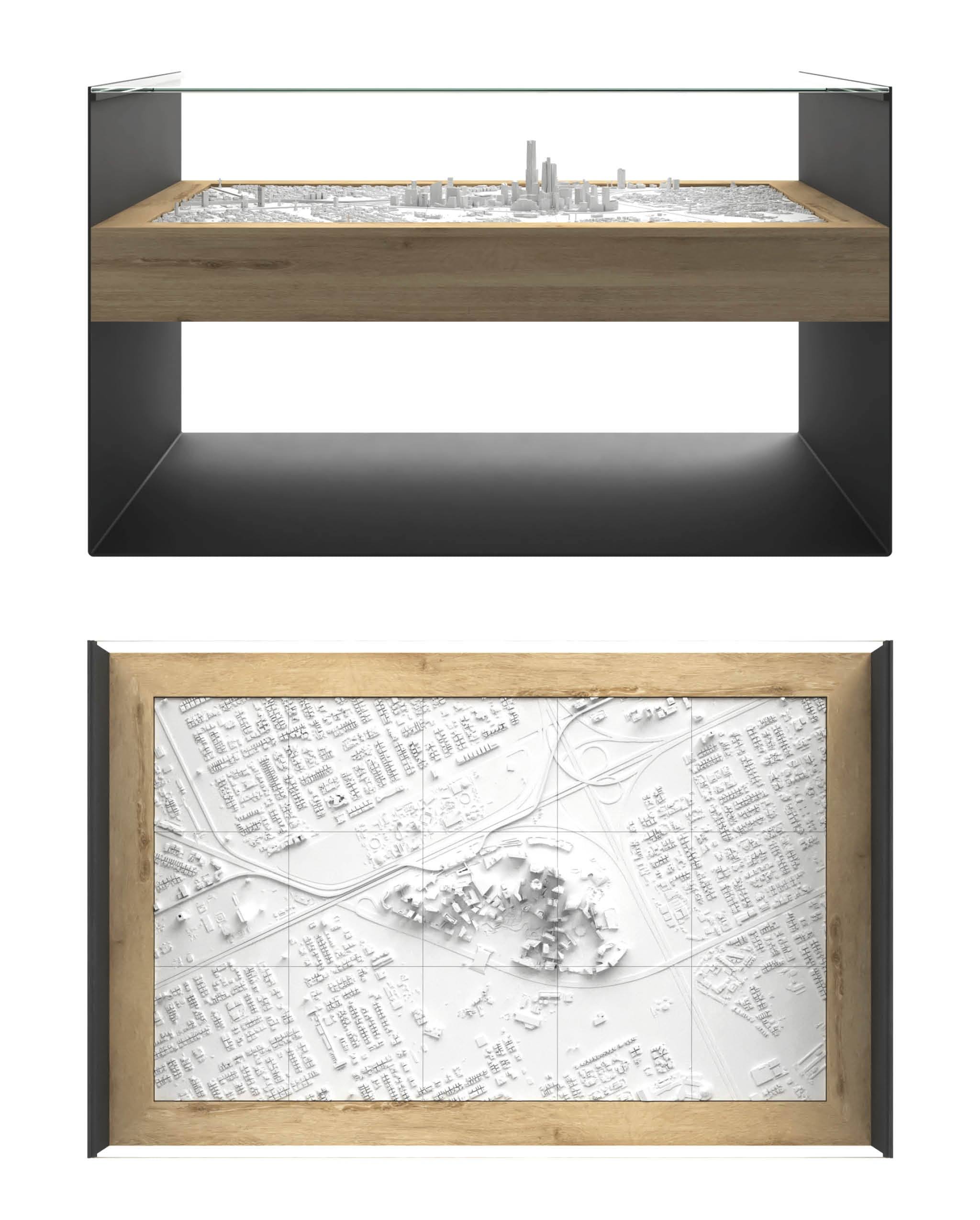 BLOK Wide Coffee Table 3D City Model BLOK - CITYFRAMES