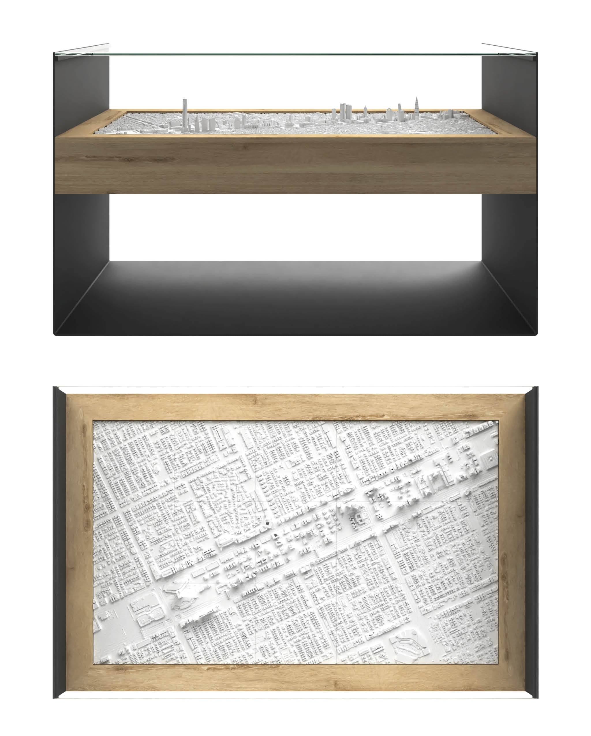 BLOK Wide Coffee Table 3D City Model BLOK - CITYFRAMES