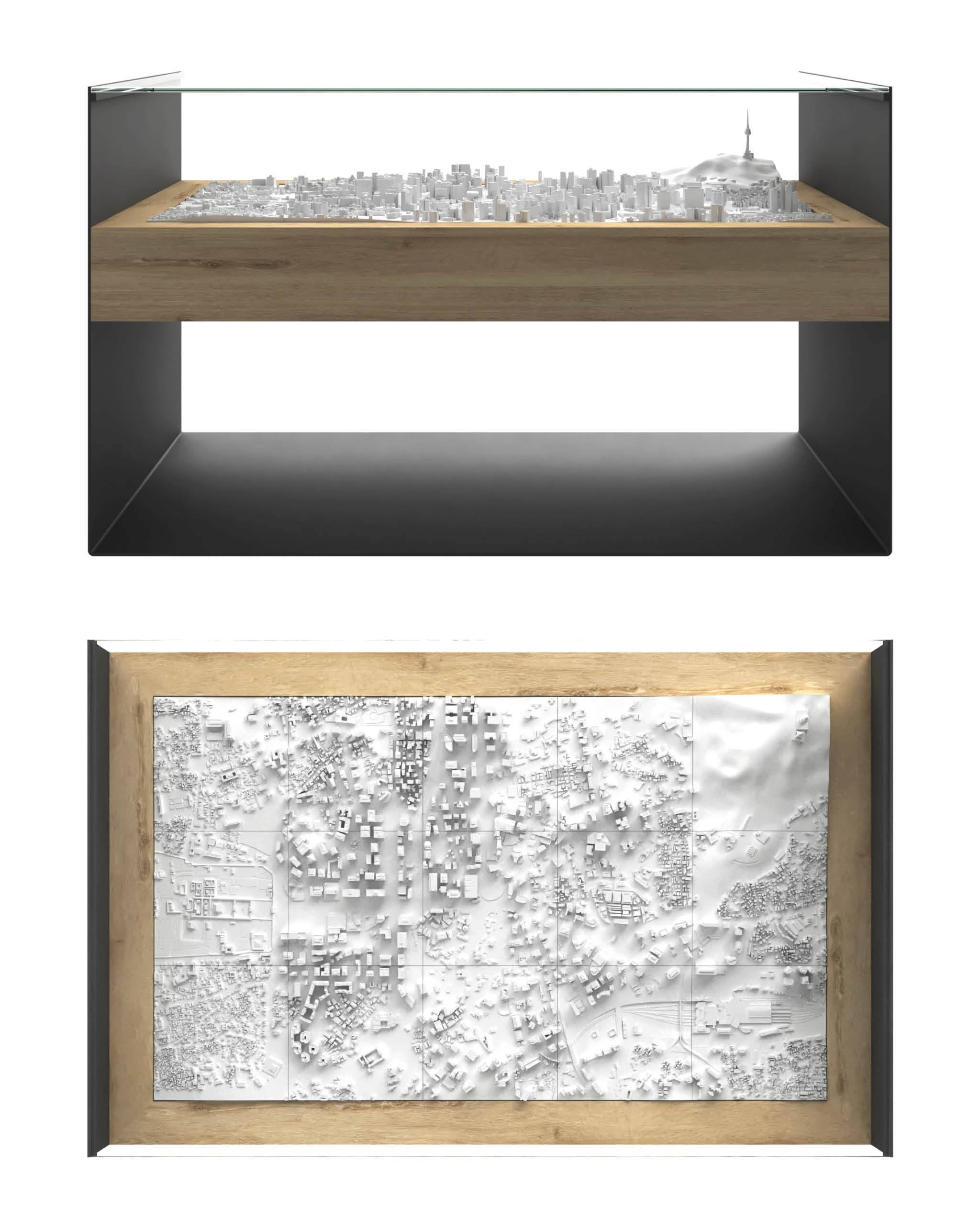 BLOK Wide Coffee Table 3D City Model BLOK - CITYFRAMES