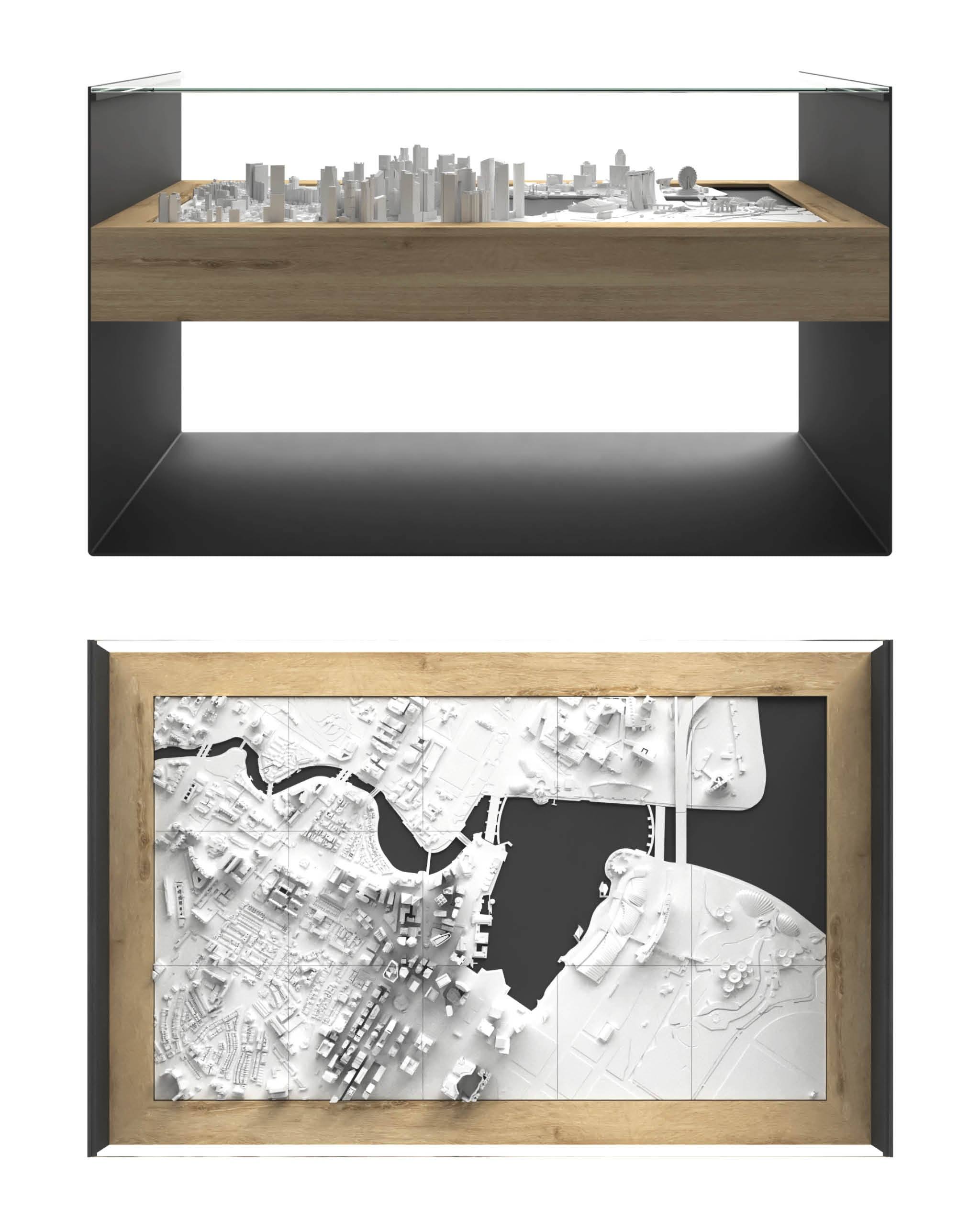 BLOK Wide Coffee Table 3D City Model BLOK - CITYFRAMES