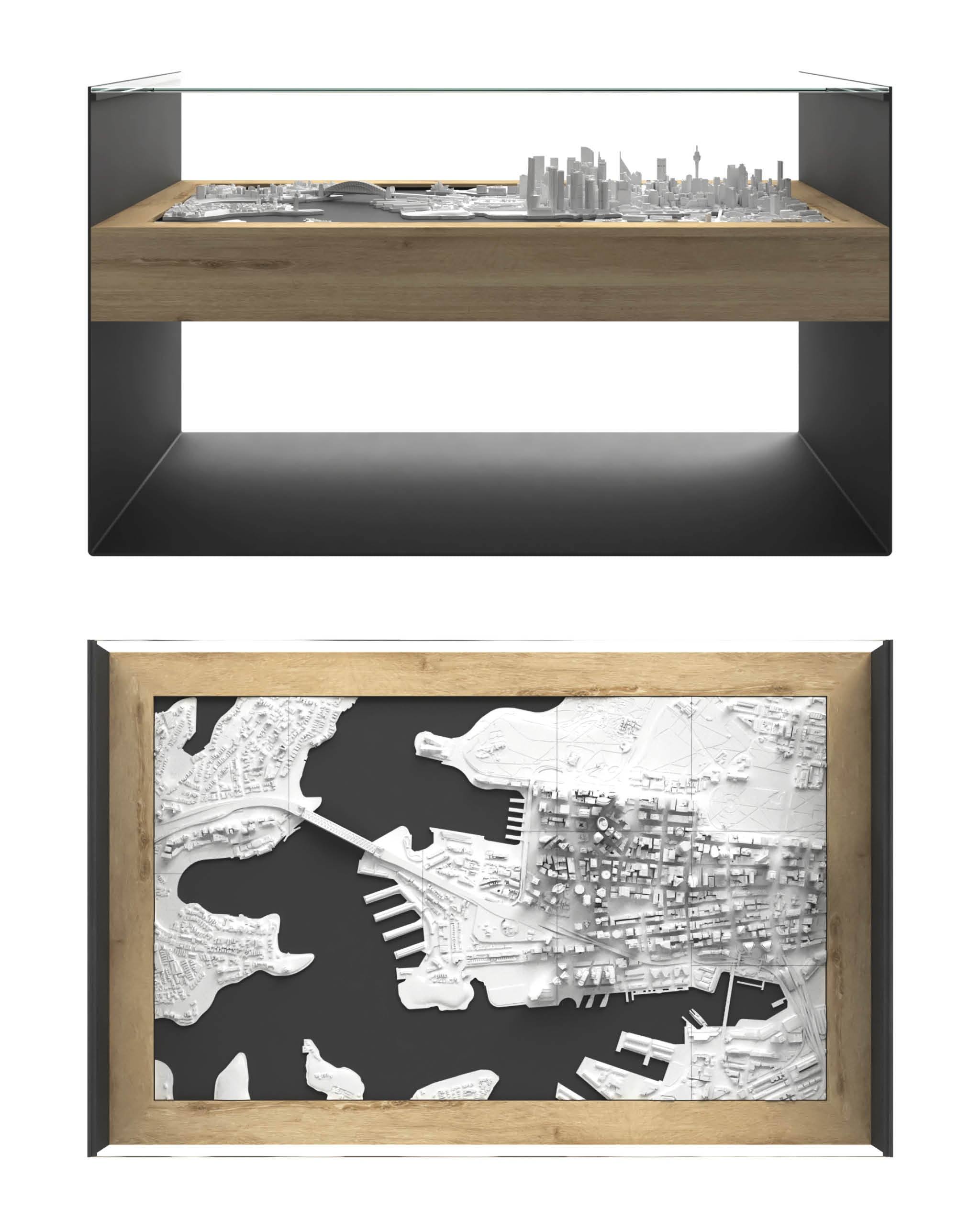 BLOK Wide Coffee Table 3D City Model BLOK - CITYFRAMES