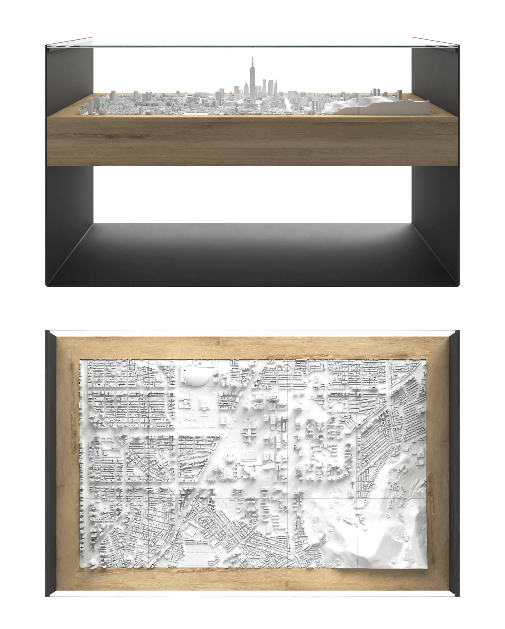 BLOK Wide Coffee Table 3D City Model BLOK - CITYFRAMES