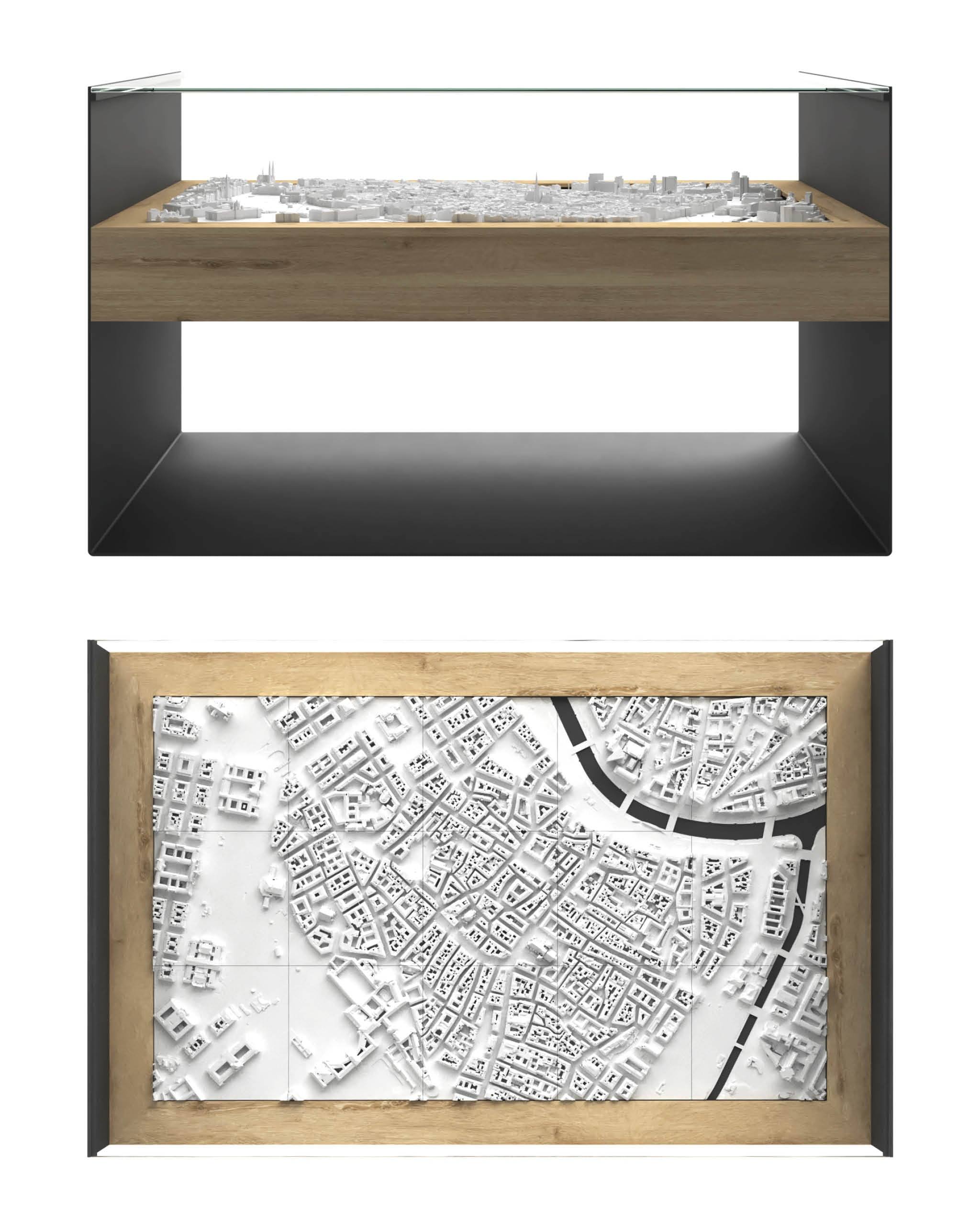 BLOK Wide Coffee Table 3D City Model BLOK - CITYFRAMES